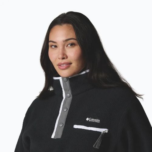 Női polár pulóver Columbia Helvetia II Cropped Half Snap Fleece black