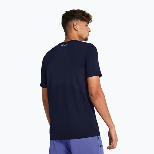 Férfi edzőpóló Under Armour Vanish Seamless midnight navy/mod gray