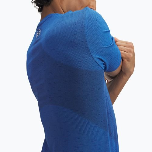 Férfi edzőpóló Under Armour Vanish Seamless blue atlantis/white