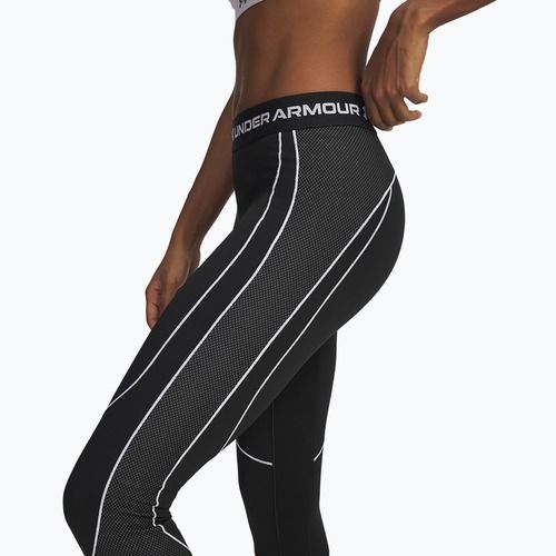 Női edzőleggings Under Armour ColdGear Textured black/white/white