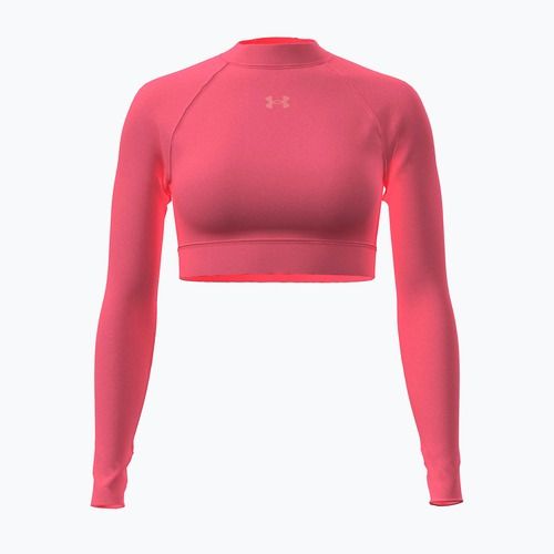 Női hosszú ujjú edzőfelső Under Armour HeatGear Crop Mock bittersweet pink/posh pink