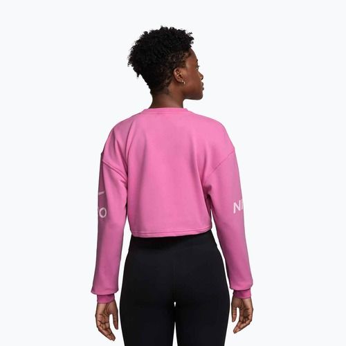 Női edzőpulóver Nike Pro Dri-Fit Loose Crew-Neck playful pink/pink foam/white