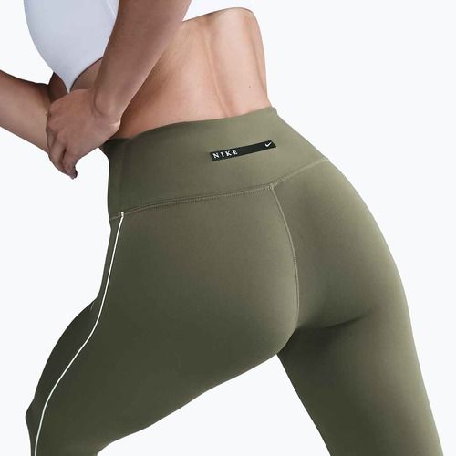 Női leggings Nike One High-Waisted medium olive/white