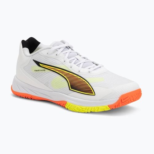 Kézilabda cipő PUMA Accelerate Turbo 4 Game On puma white/glowing red/ultra blue