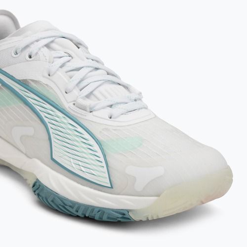 Női kézilabdacipő PUMA Accelerate Nitro SQD 4 Game On puma white/baltic sea blue/fresh water
