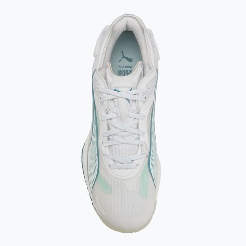 Női kézilabdacipő PUMA Accelerate Nitro SQD 4 Game On puma white/baltic sea blue/fresh water