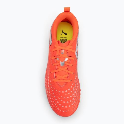 Gyerek focicipő PUMA Future 9 Play TT Jr glowing red/puma white/puma black/puma silver