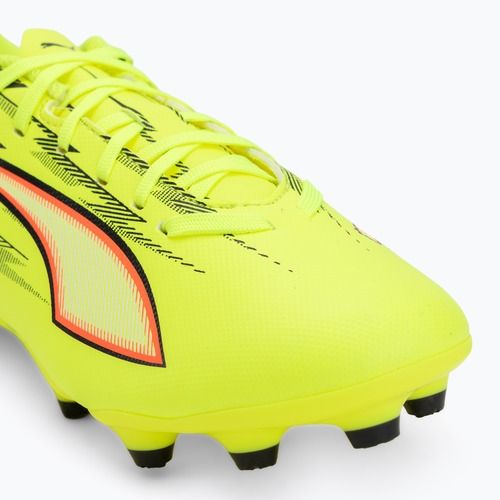 Gyerek focicipő PUMA Ultra 6 Play FG/AG Jr yellow alert/puma black/glowing red/lime squeeze
