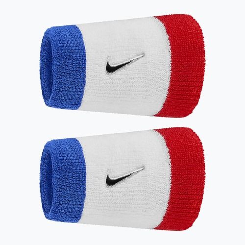 Csuklópántok Nike Swoosh Classic Doublewide Wristbands 2 db Game Royal/University Red/Black