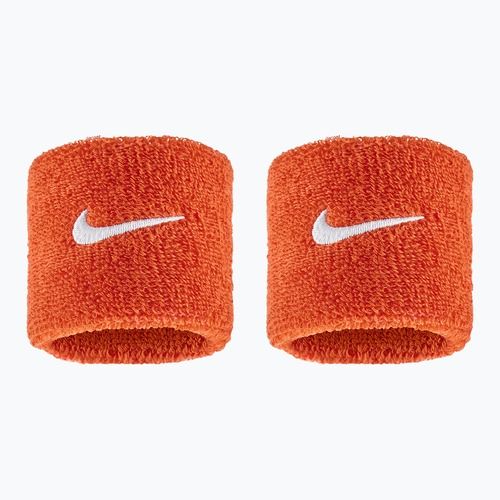 Frottír csuklópántok Nike Swoosh Classic Wristbands 2 db team orange/white