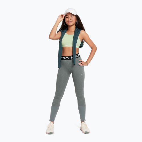 Gyerek leggings Nike Pro Dri-FIT carbon heather/white