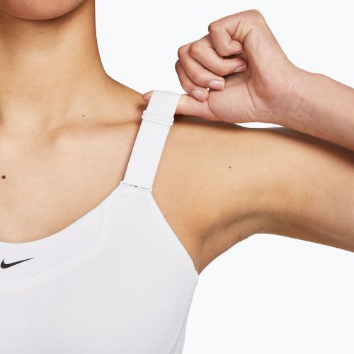 Sportmelltartó Nike Alpha High-Support white/white/stone mauve/black