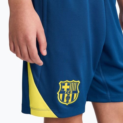 Gyerek labdarúgó rövidnadrág Nike FC Barcelona Strike SE Jr gym blue/opti yellow/opti yellow