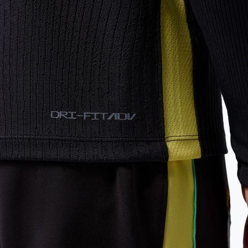 Férfi Brazil Strike Elite futball hosszú ujjú póló Jordan Dri-Fit Drill Top black/yellow pulse/light mint/P109C