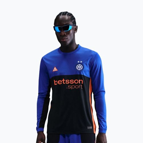 Férfi hosszú ujjú futballmez Nike Inter Milan Stadium SE hyper blue/black/safety orange