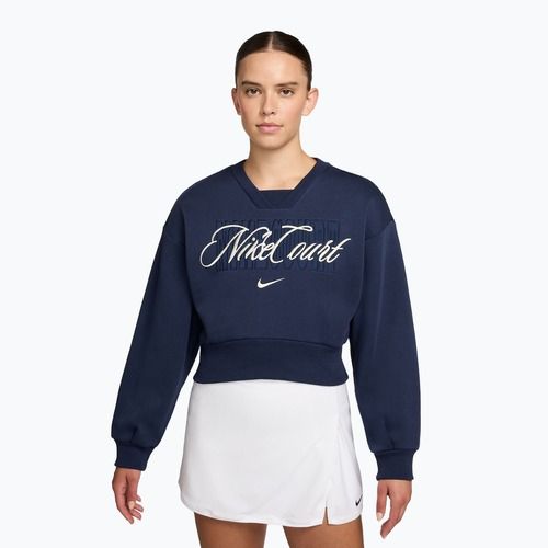 Női pulóver Nike Court Collection French Terry Crew Neck midnight navy/sail