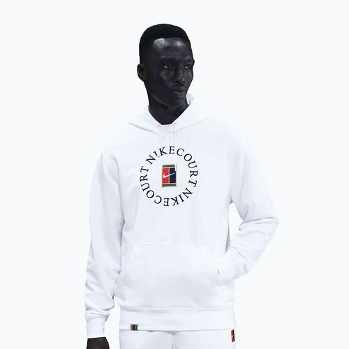 Férfi tenisz pulóver Nike Court Dri-Fit Heritage French Terry Hoodie white/black