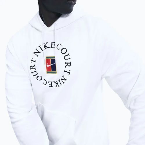 Férfi tenisz pulóver Nike Court Dri-Fit Heritage French Terry Hoodie white/black