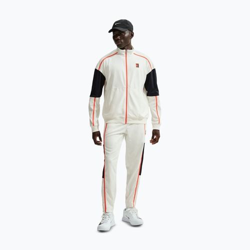 Férfi tenisz pulóver Nike Court Heritage sail/turf orange