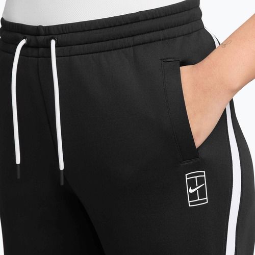 Női tenisznadrág Nike Advantage Dri-Fit Mid-Rise black/white