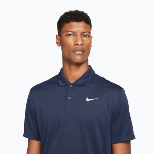 Férfi teniszpóló Nike Court Dri-Fit Polo Solid obsidian/white