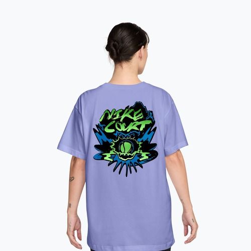 Női teniszpóló Nike Slam Dri-Fit light thistle