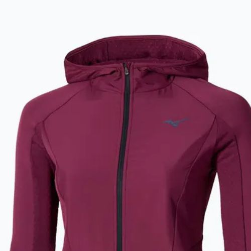 Női futódzseki Mizuno Active Warm Hybrid Full Zip Hooded dark purple