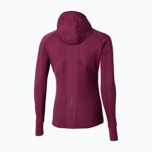 Női futódzseki Mizuno Active Warm Hybrid Full Zip Hooded dark purple
