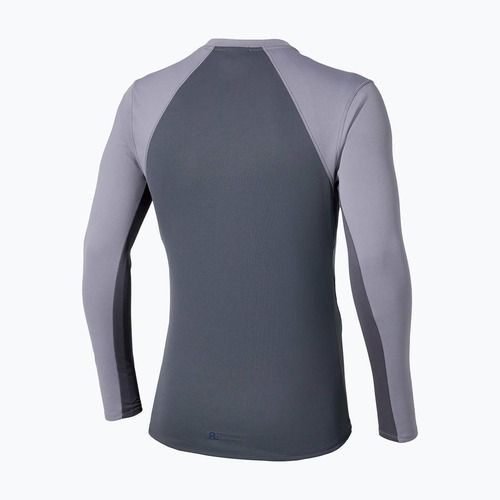 Férfi hosszú ujjú futópóló Mizuno Tech Thermal Charge quiksilver
