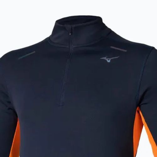 Férfi futó hosszú ujjú felső Mizuno Tech Thermal Charge Half Zip baritone blue