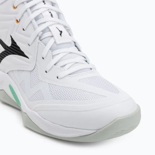 Röplabdacipő Mizuno Wave Momentum Pro Mid white/black/frozen emerald