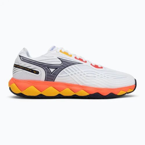 Teniszcipő Mizuno Wave Enforce Tour 6 AC white/fiery coral 2/citrus