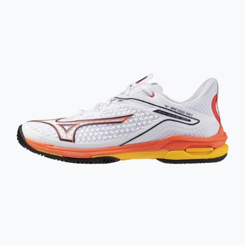 Férfi teniszcipő Mizuno Wave Exceed Tour 6 AC white/fiery coral 2/citrus