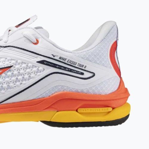 Férfi teniszcipő Mizuno Wave Exceed Tour 6 AC white/fiery coral 2/citrus