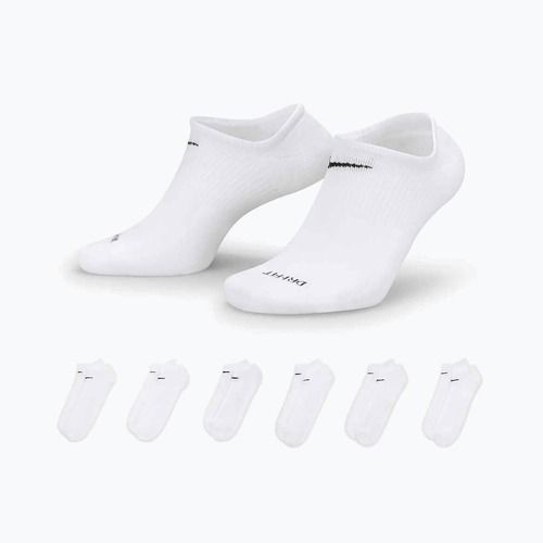 Zokni Nike Everyday Lightweight No Show 6 pár white/black