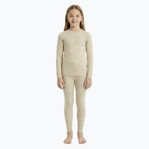 Gyerek termikus fehérnemű szett WOOLCANO Merino SET0683 beige