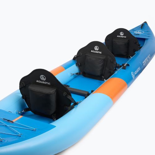 Háromszemélyes felfújható kajak AQUASTIC Cortez 15'7" hybrid blue
