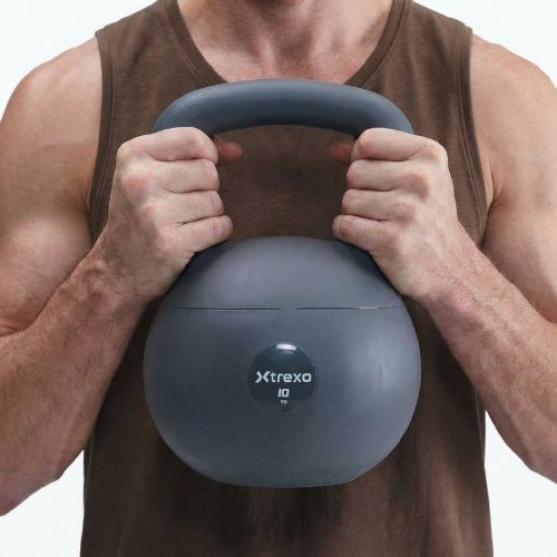 Kettlebell SOFT XTREXO 10 kg szürke