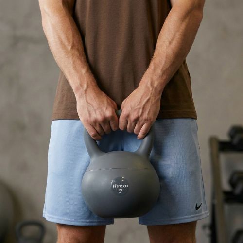 Kettlebell SOFT XTREXO 10 kg szürke
