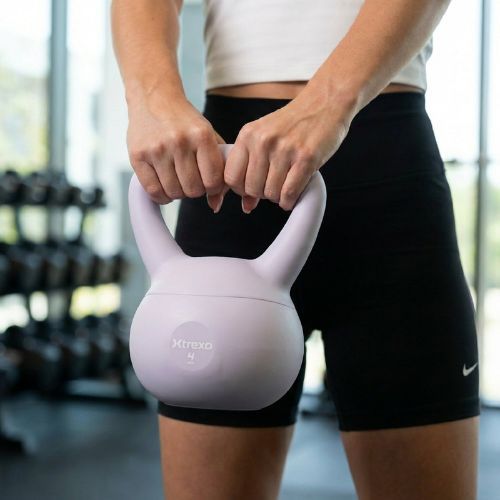 Kettlebell SOFT XTREXO 4 kg lila
