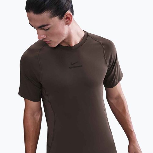 Férfi edzőpóló Nike Pro Training Dri-Fit baroque brown/black