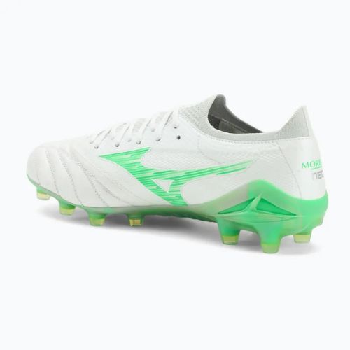Férfi futballcipő Mizuno Morelia Neo IV Β Elite MD white/neon green/cool gray 3c