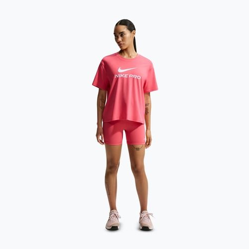 Női edzőpóló Nike Pro Dri-Fit Loose sea coral/white