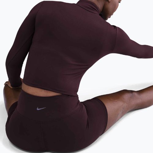 Női felső Nike One Fitted Dri-Fit 1/4 Zip Mid Layer burgundy crush/white