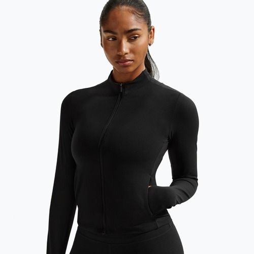 Női Nike Zenvy Dri-Fit teljes cipzáras edzőfelső fekete/cool grey