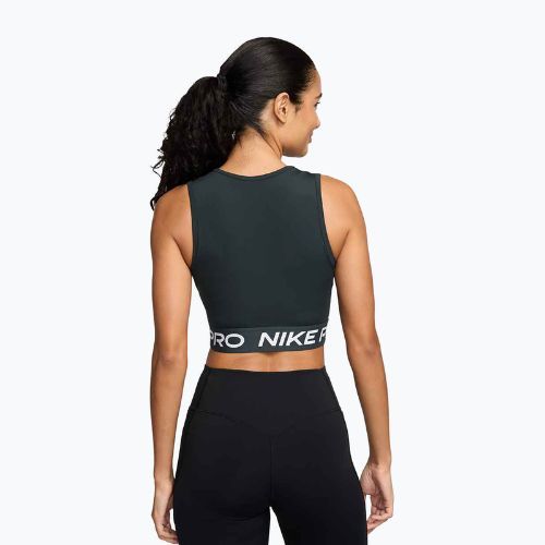 Női edzőpóló Nike Pro Dri-Fit seaweed/white