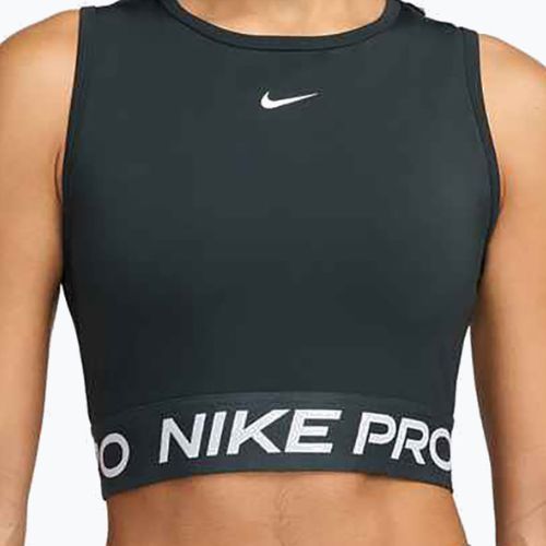 Női edzőpóló Nike Pro Dri-Fit seaweed/white