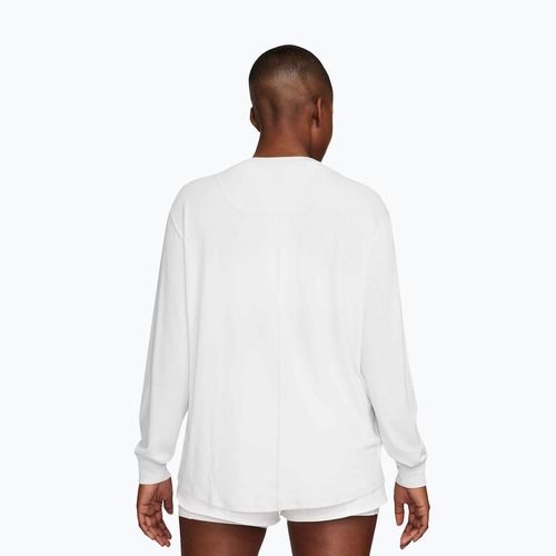 Női hosszú ujjú edzőpóló Nike One Relaxed Dri-Fit white/black