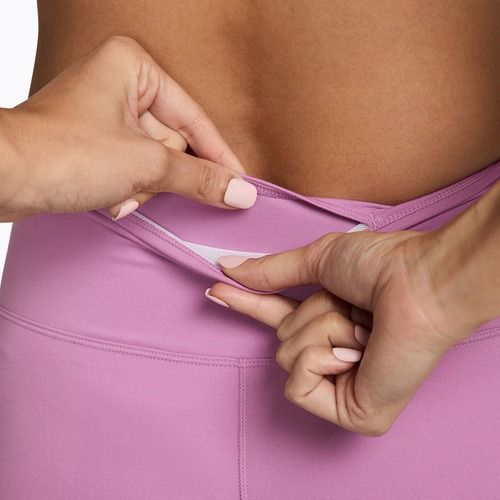 Női rövidnadrág Nike One High-Waisted Biker 5" light magenta/white