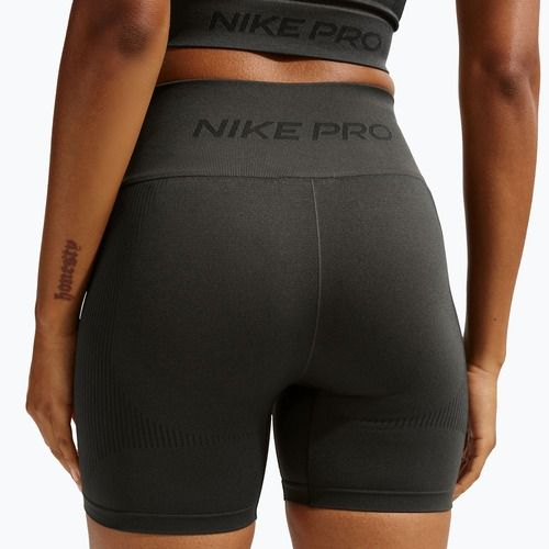 Női rövidnadrág Nike Pro Seamless High-Waisted Biker 5" dark smoke grey